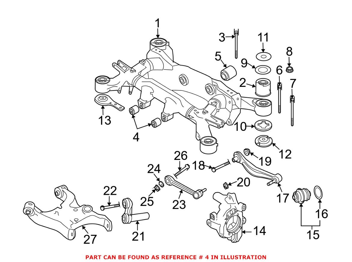 BMW Differential Bushing - Rear Forward 33176770764